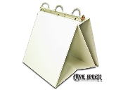 easel binder stand up 3 ring white