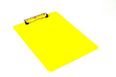 powder coated metal clipboard yellow